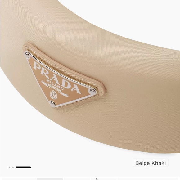 Authentic Prada Re-Nylon headband in Beige Khaki - Picture 2 of 8
